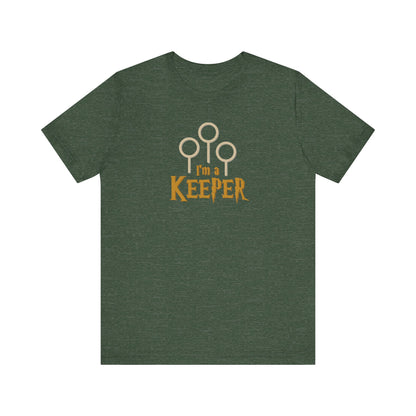 I’m a Keeper — Harry Potter Quidditch Retro Tee (Dark)