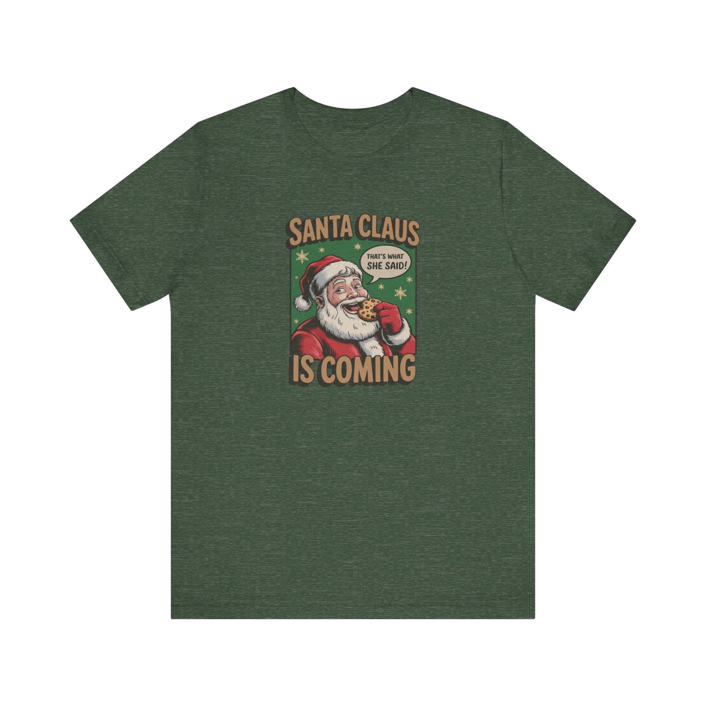 Santa Claus is Coming — Vintage Christmas Tee (Dark)