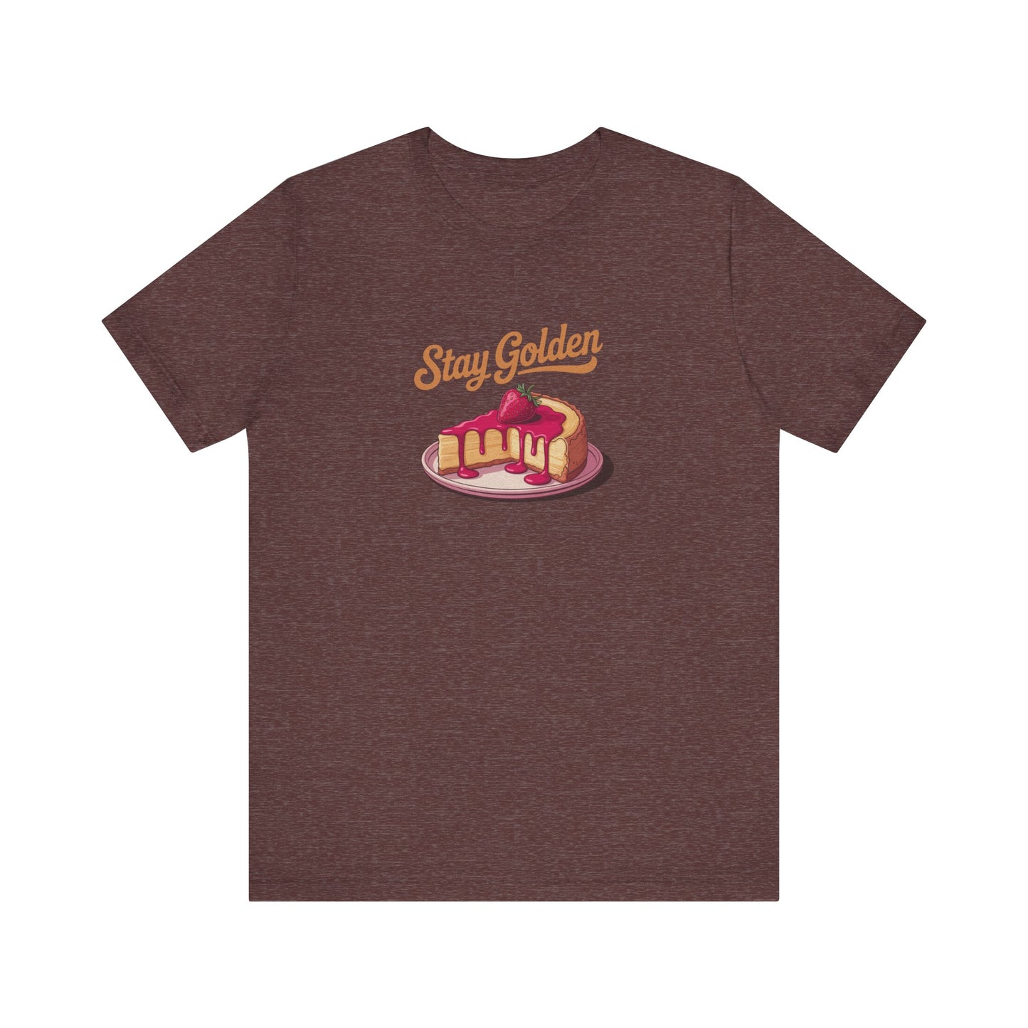 Stay Golden — Retro Cheesecake Graphic Tee (Dark)