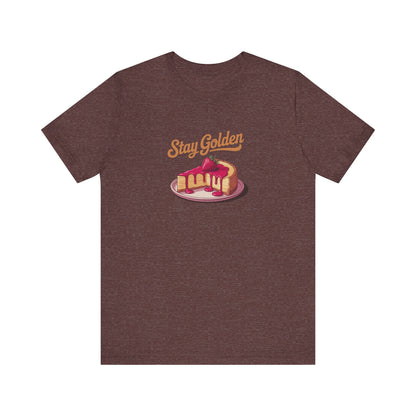 Stay Golden — Retro Cheesecake Graphic Tee (Dark)