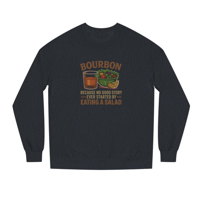 Bourbon > Eating a Salad — Retro Sweatshirt (Dark)
