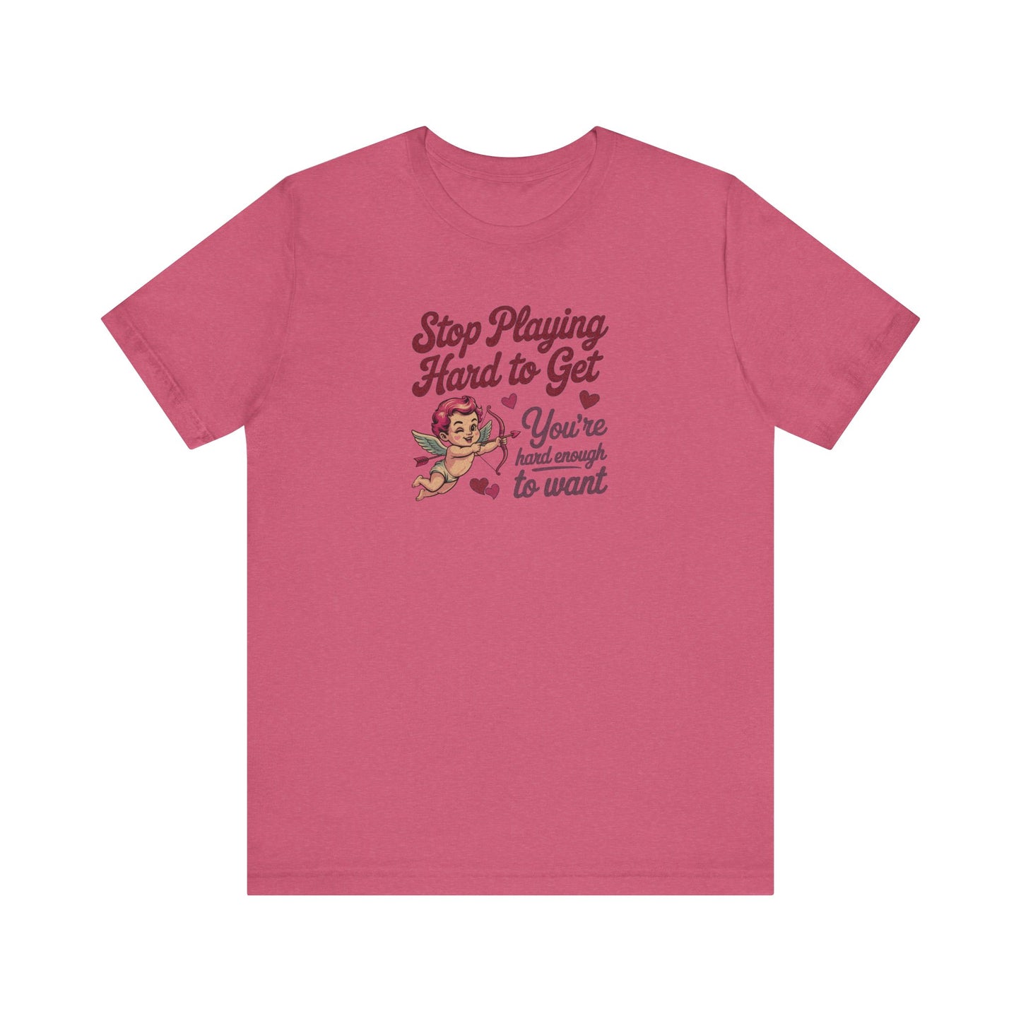 Stop Playing Hard to Get — Retro Cupid Tee (Light)