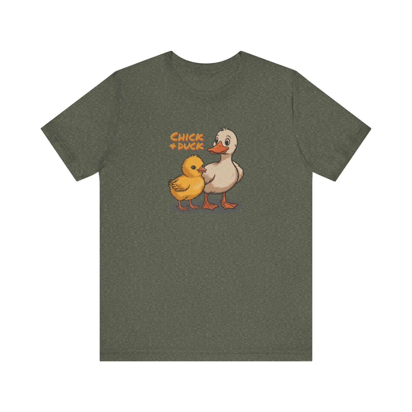 The Chick and the Duck — Friends Retro Tee (Dark)