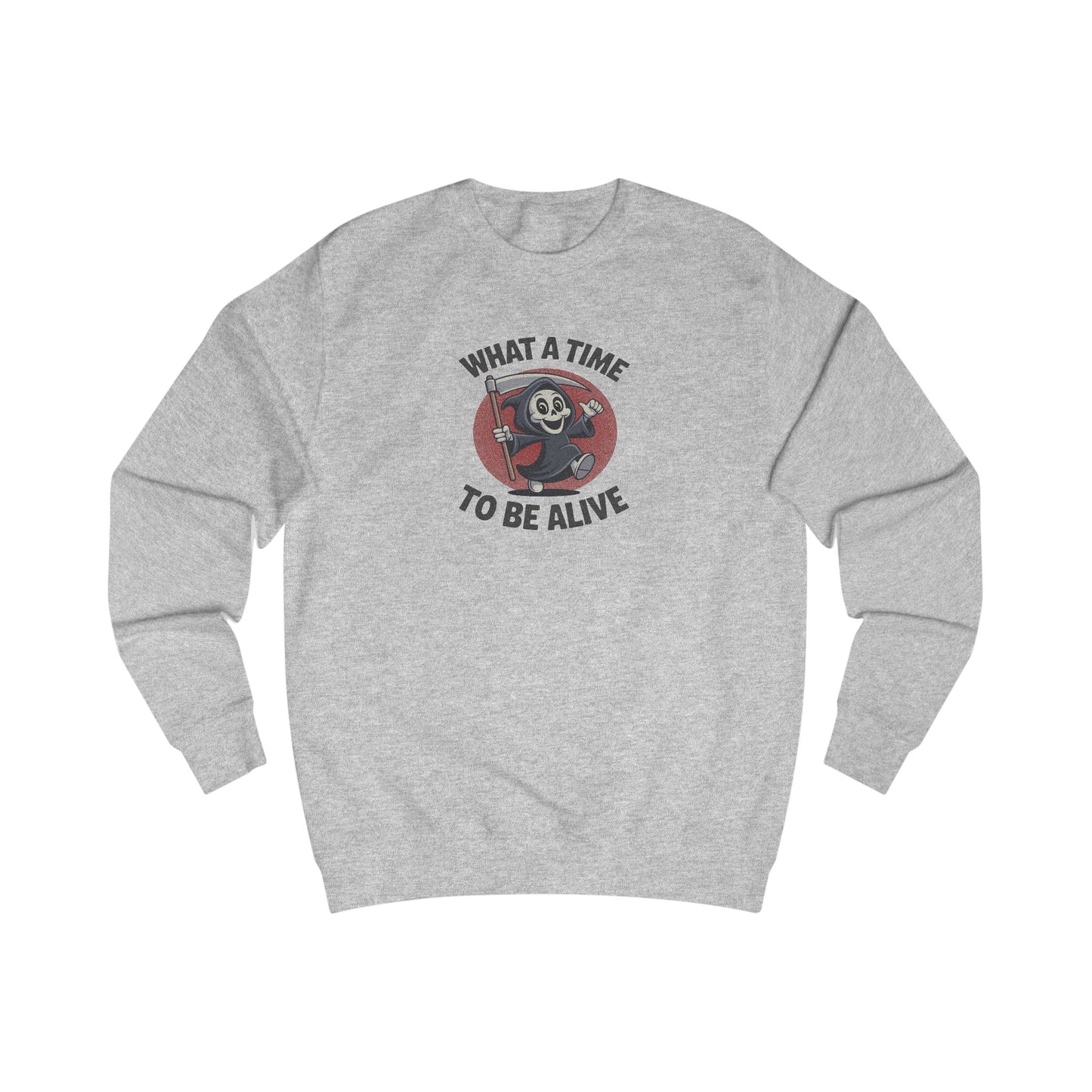 What a Time to Be Alive (Cute) — Lil Reaper Retro Sweatshirt (Light)