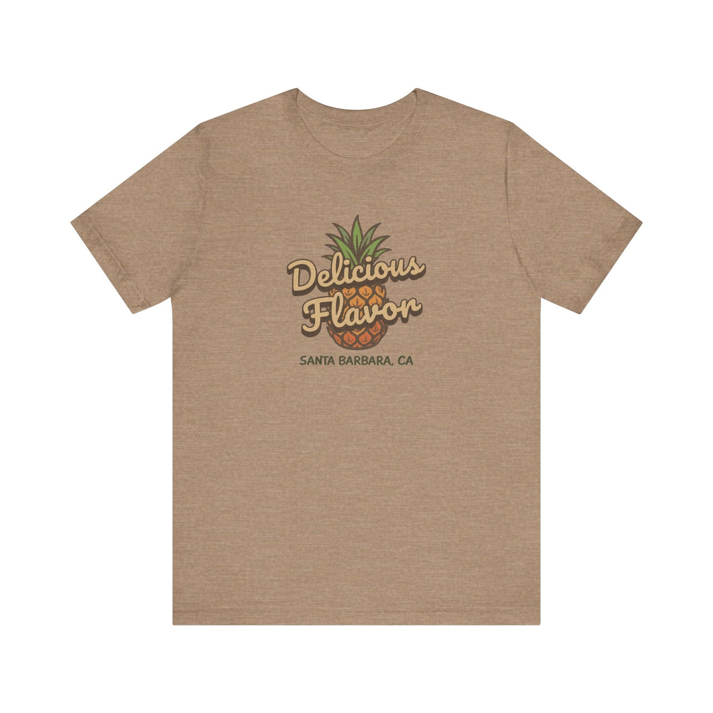 Delicious Flavor — Santa Barbara Pineapple Retro Tee (Light)