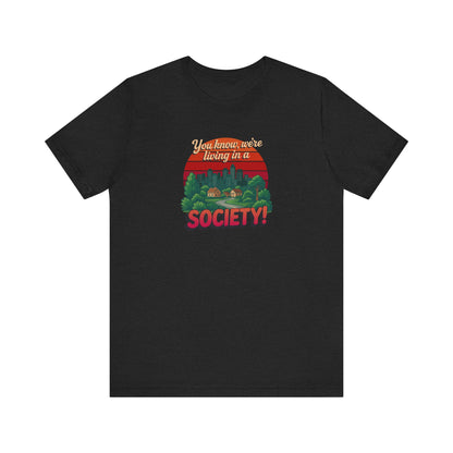 We’re Living in a Society! — Seinfeld Retro Tee (Dark)