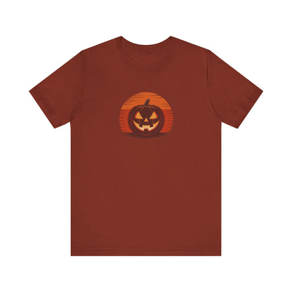 Retro Jack: Sliced Sunset — Halloween Sunset Tee (Dark)
