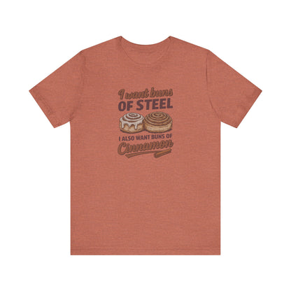 Buns of Steel (and Cinnamon) — Workout Retro Tee (Light)