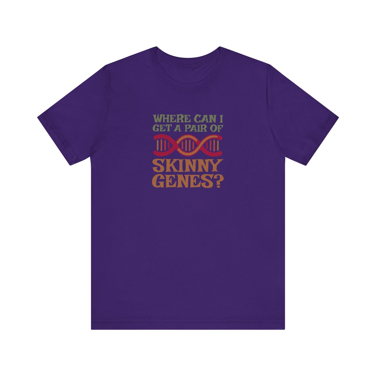 Pair of Skinny Genes (Colorful) — Retro Graphic Tee (Dark)