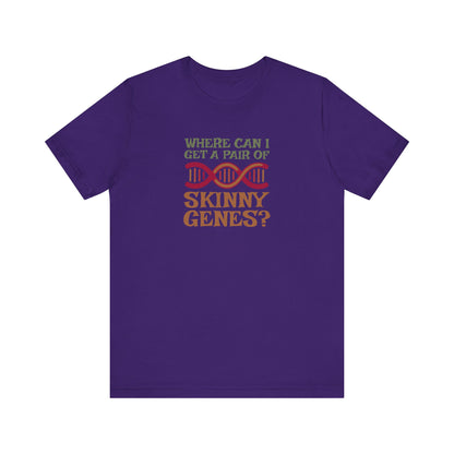 Pair of Skinny Genes (Colorful) — Retro Graphic Tee (Dark)