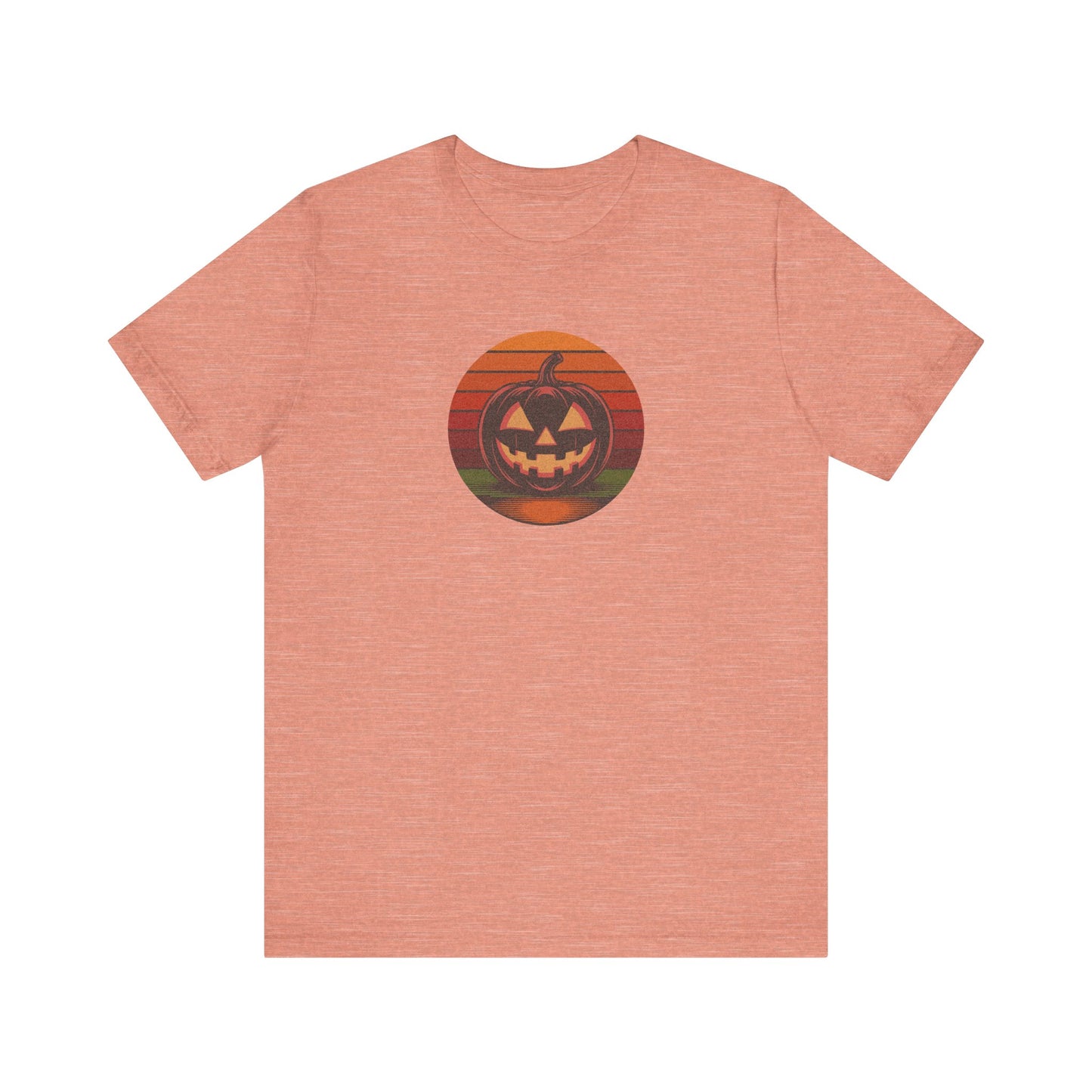 Retro Jack: Bold Grin — Halloween Sunset Tee (Light)