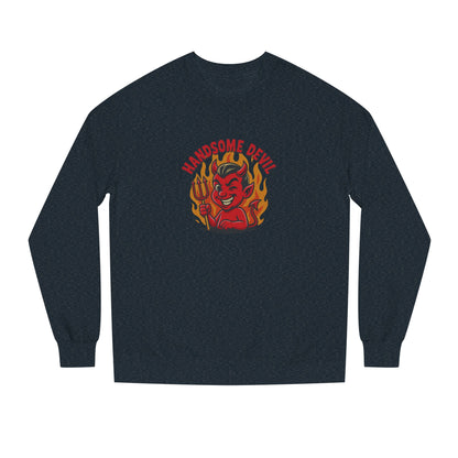 Handsome Devil — Fiery Retro Halloween Sweatshirt (Dark)