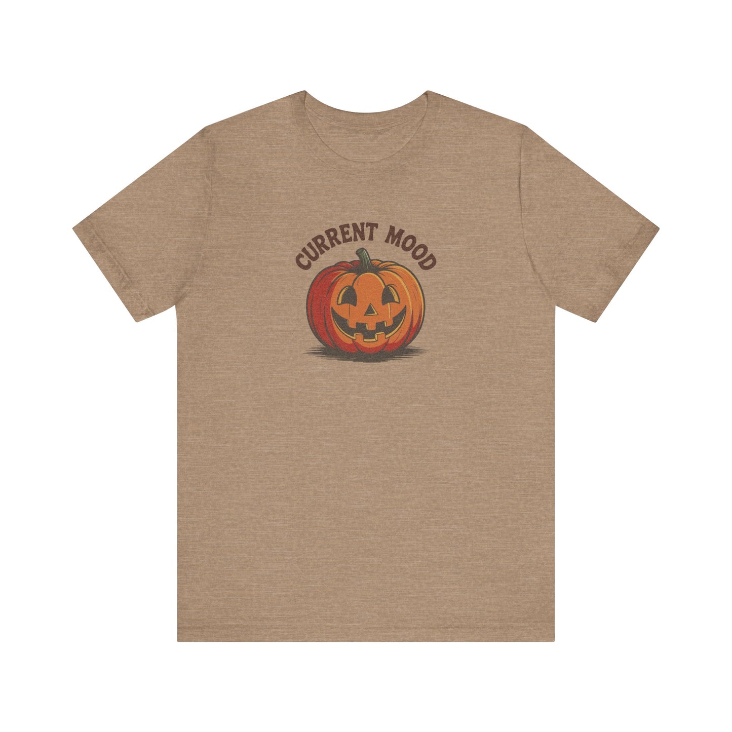 Current Mood (Classic Pumpkin) — Retro Halloween Tee (Light)
