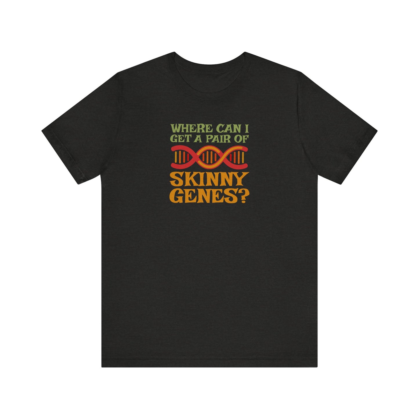 Pair of Skinny Genes (Colorful) — Retro Graphic Tee (Dark)