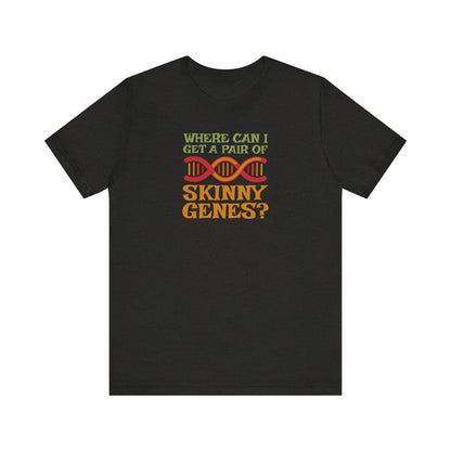 Pair of Skinny Genes (Colorful) — Retro Graphic Tee (Dark)