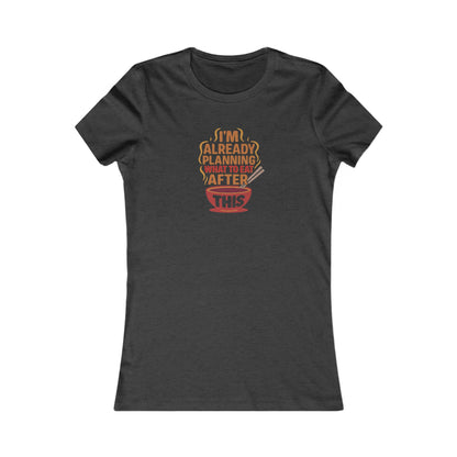 Planning What to Eat After This — Retro Foodie Women's Tee (Dark)