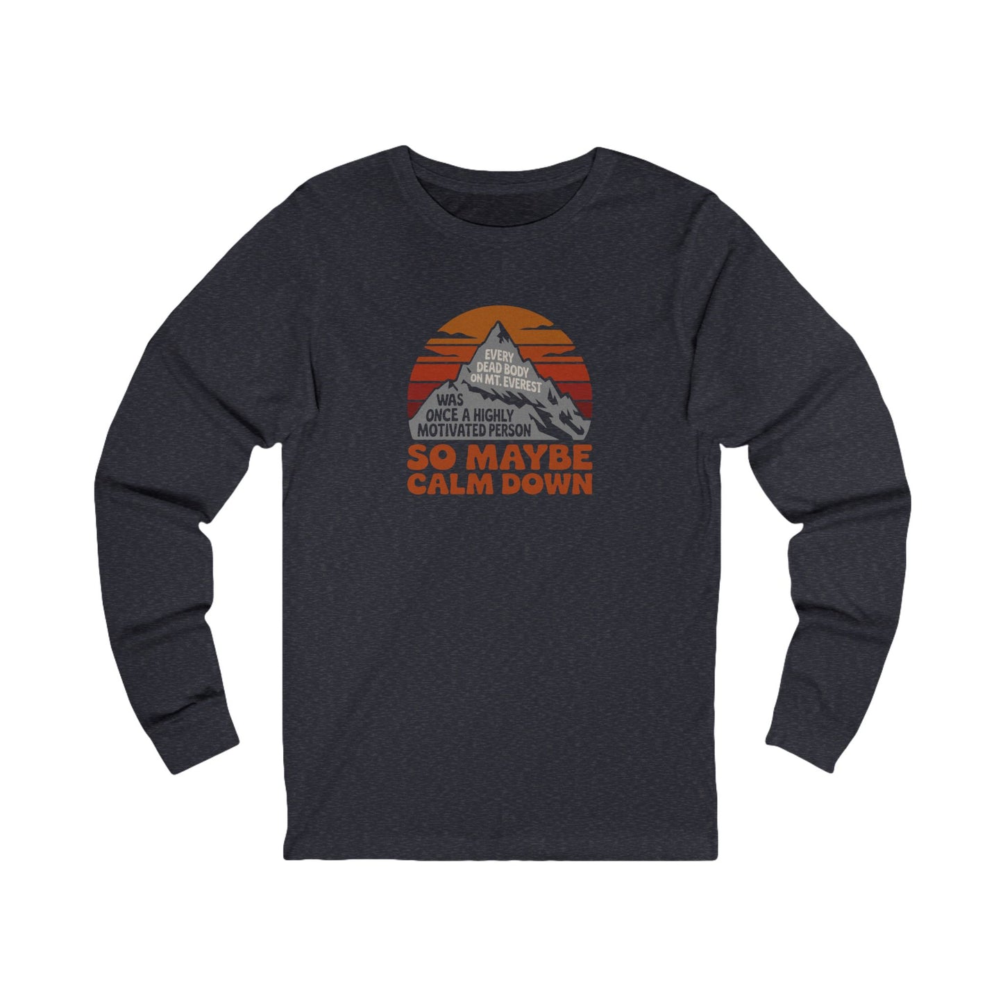 Everything in Moderation (Especially Fitness) – Mount Everest Retro Long Sleeve (Dark)