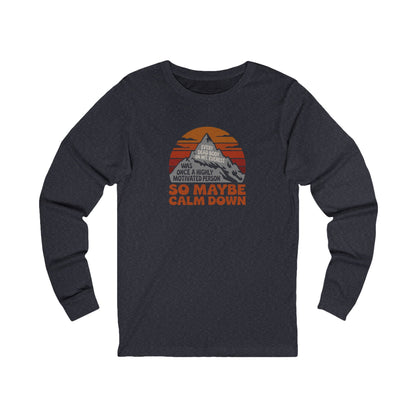Everything in Moderation (Especially Fitness) – Mount Everest Retro Long Sleeve (Dark)