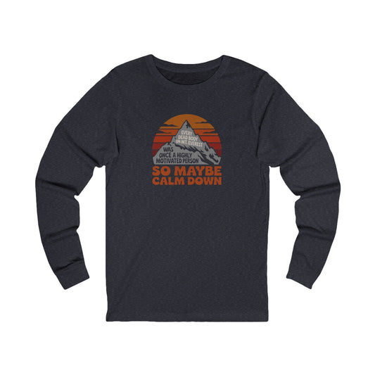 Everything in Moderation (Especially Fitness) – Mount Everest Retro Long Sleeve (Dark)