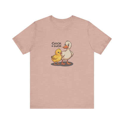 The Chick and the Duck — Friends Retro Tee (Light)