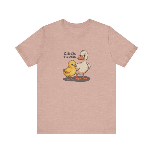 The Chick and the Duck — Friends Retro Tee (Light)