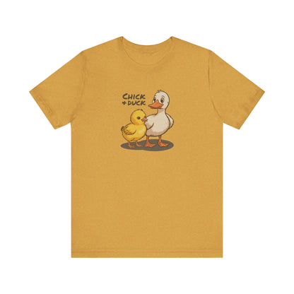 The Chick and the Duck — Friends Retro Tee (Light)