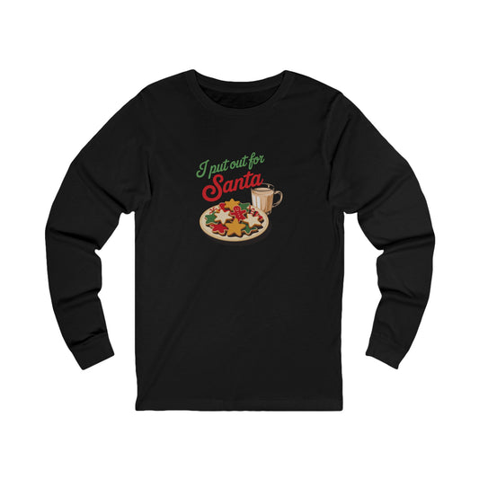 I Put Out for Santa — Retro Christmas Cookies Long Sleeve (Dark)