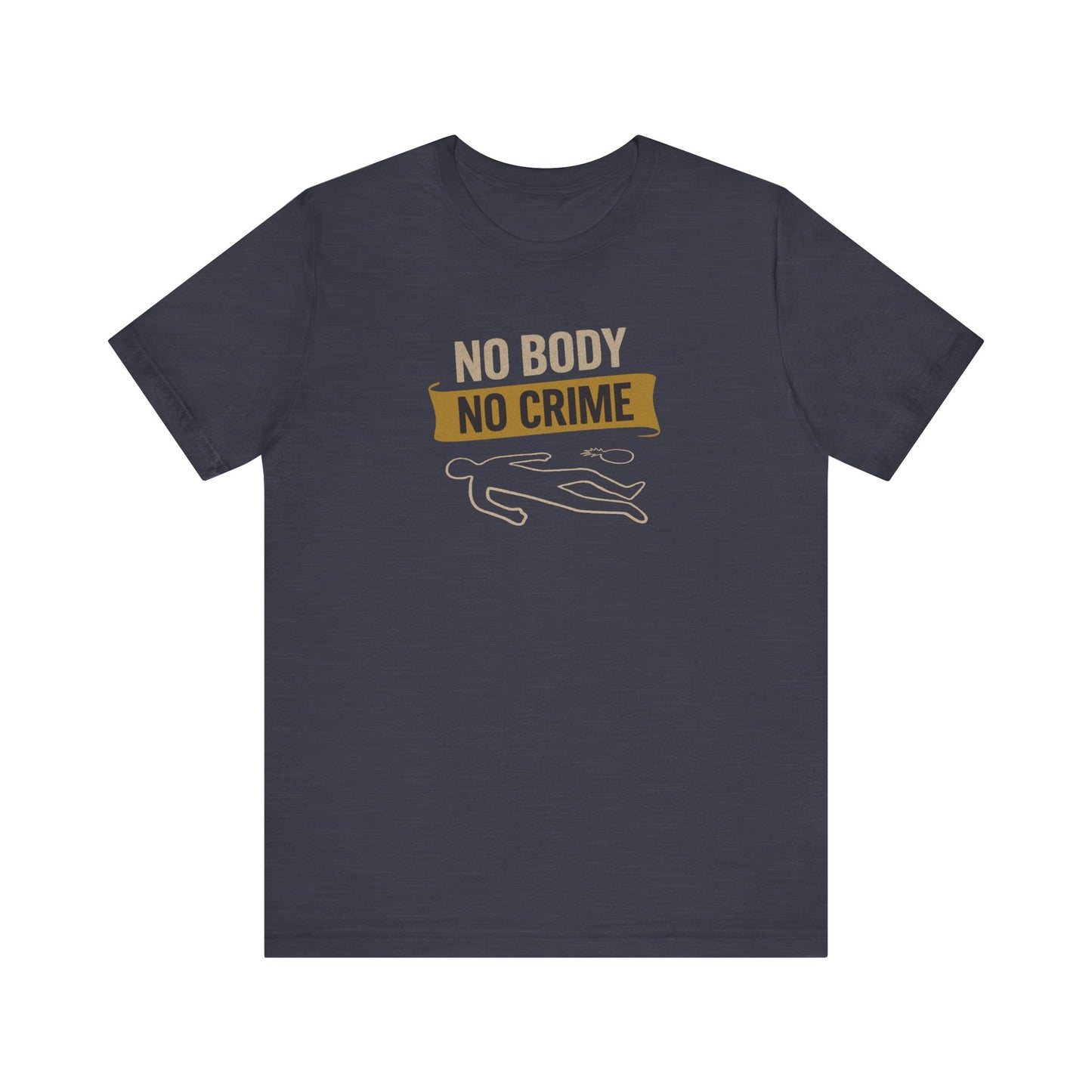 No Body, No Crime — Psych Crime Scene Retro Tee (Dark)
