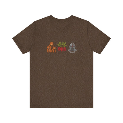 Bears, Beets, Battlestar (Icons) — Retro Tee (Dark)