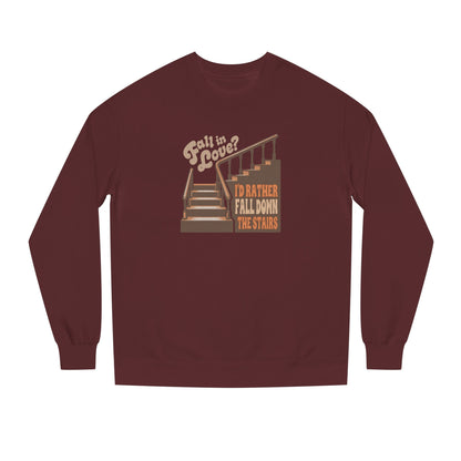 Fall in Love? I'd Rather Fall Down the Stairs — Retro Sweatshirt (Light)