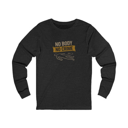 No Body, No Crime — Psych Crime Scene Retro Long Sleeve (Dark)