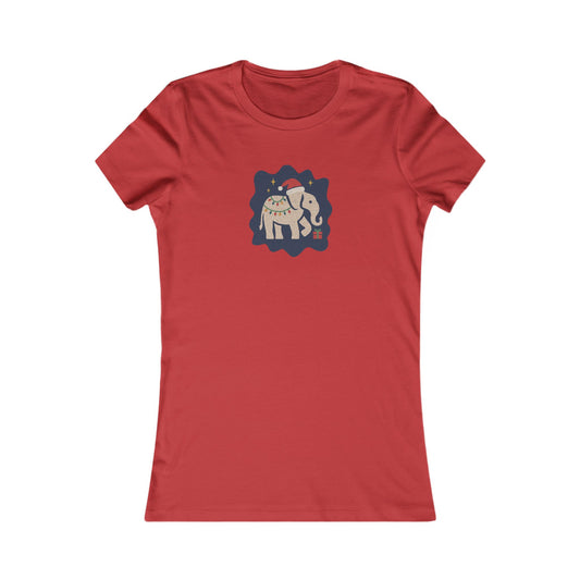 White Elephant Season — Retro Christmas Women's Tee (Light)