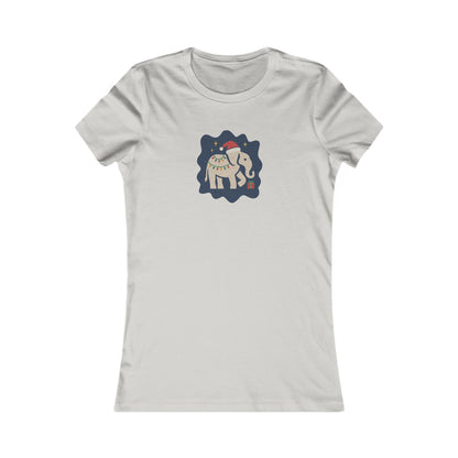 White Elephant Season — Retro Christmas Women's Tee (Light)