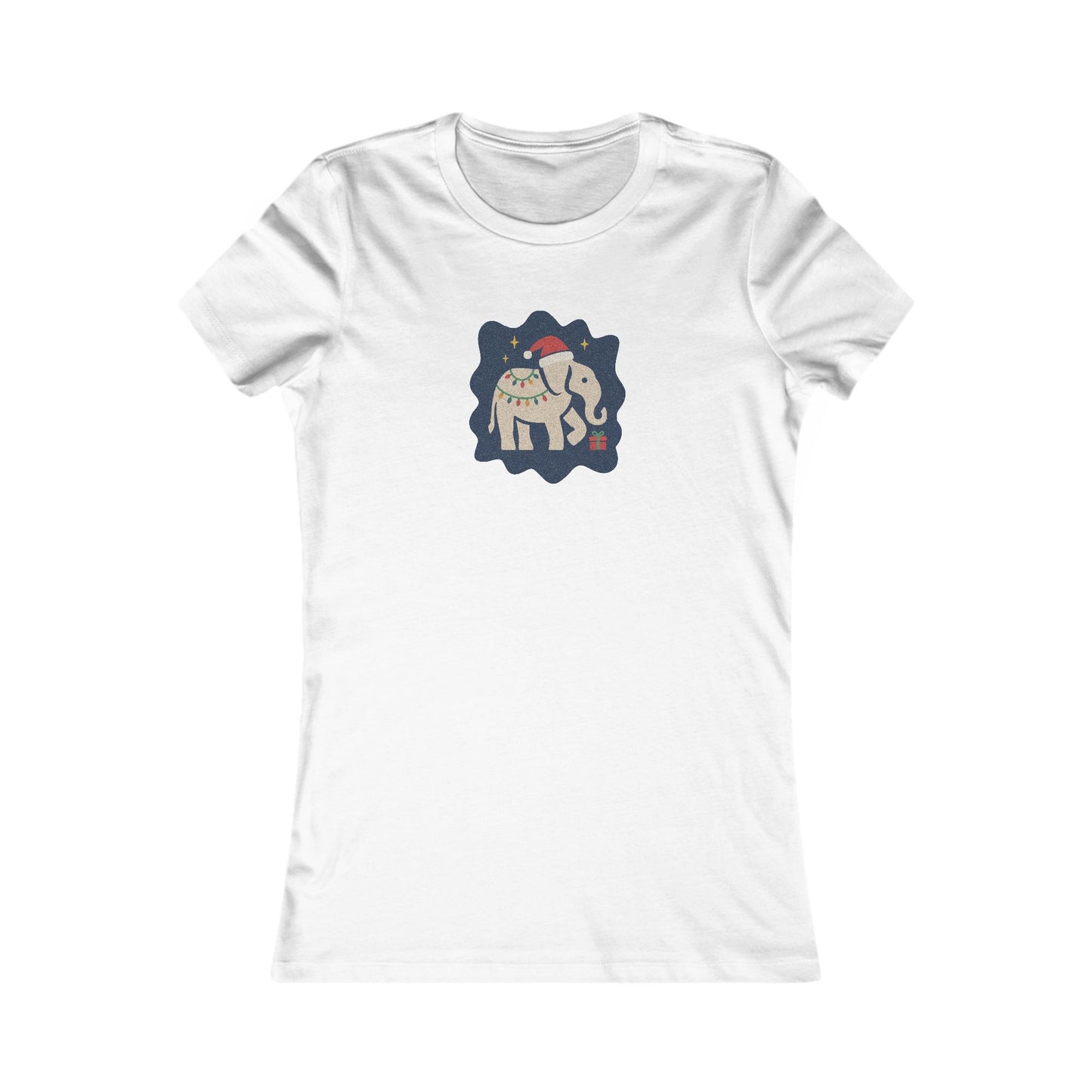 White Elephant Season — Retro Christmas Women's Tee (Light)