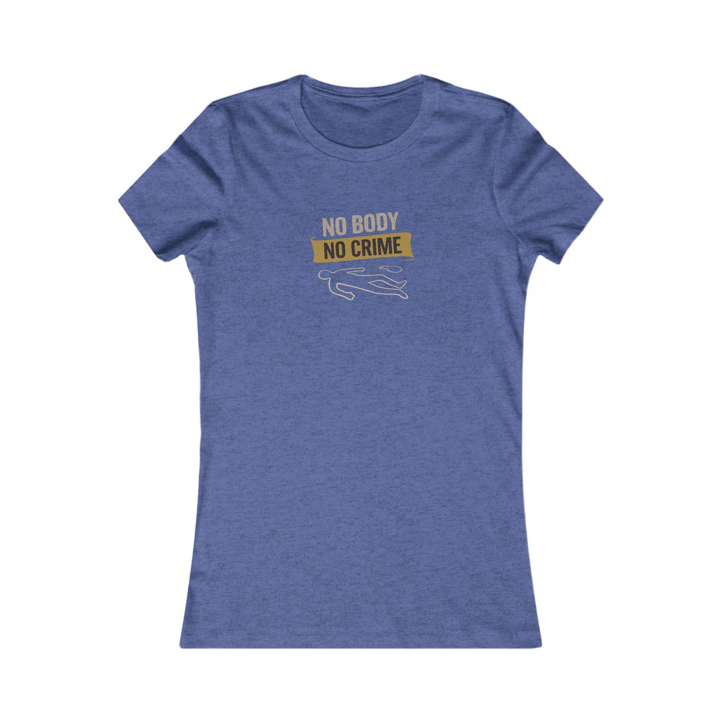 No Body, No Crime — Psych Crime Scene Retro Women's Tee (Dark)