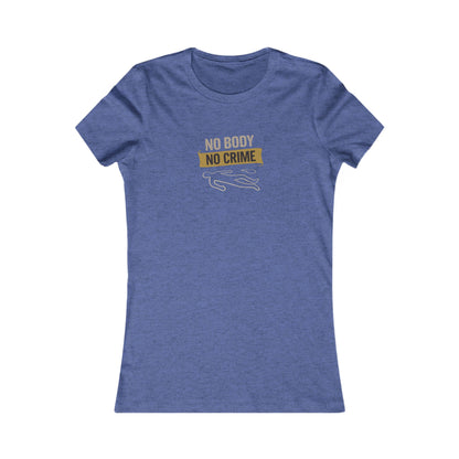 No Body, No Crime — Psych Crime Scene Retro Women's Tee (Dark)