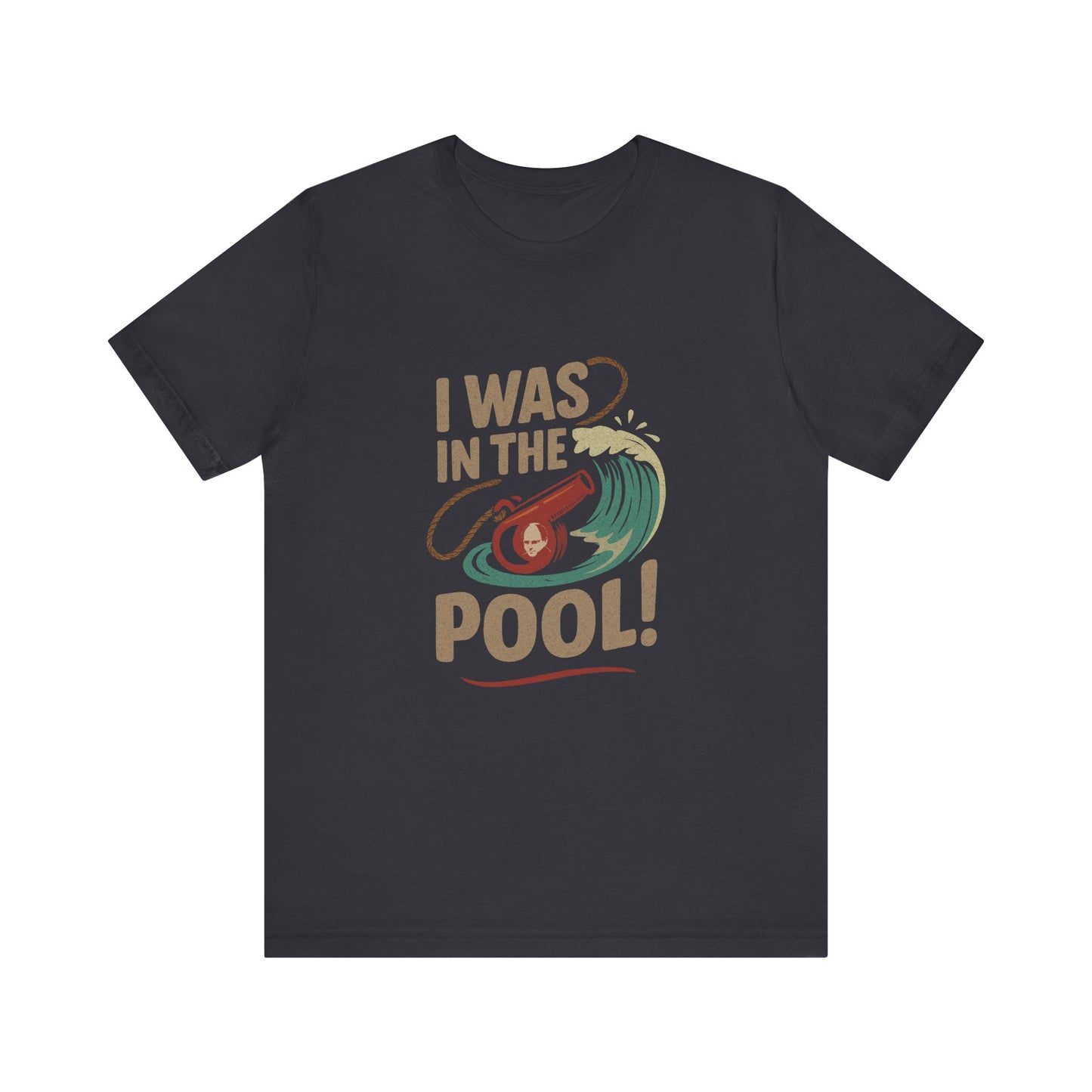 I Was in the Pool! — George Costanza Shrinkage Retro Tee (Dark)