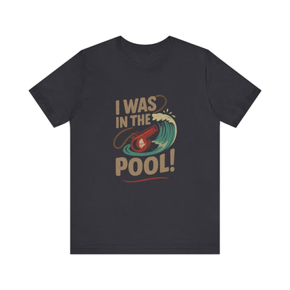 I Was in the Pool! — George Costanza Shrinkage Retro Tee (Dark)