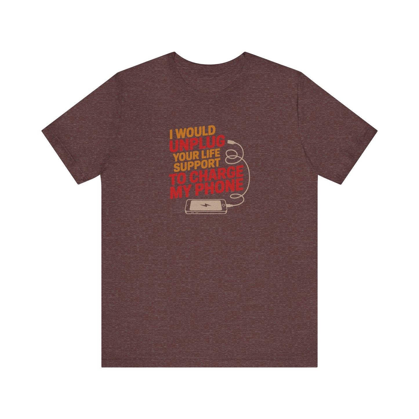 Your Life Support < Charging My Phone — Retro Tee (Dark)