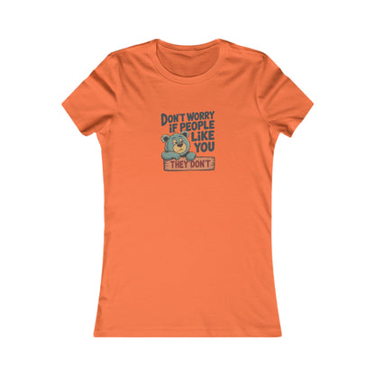 Don't Worry If People Like You (They Don't) — Retro Women's Tee (Light)