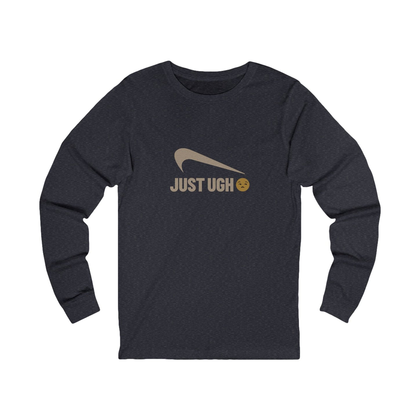 Just Ugh 😒 Athletic Parody — Retro Workout Long Sleeve (Dark)