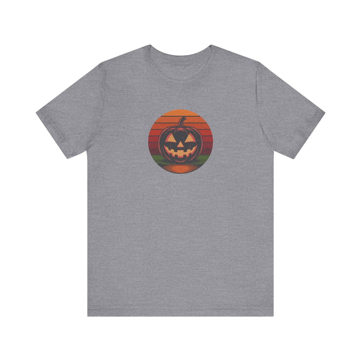 Retro Jack: Bold Grin — Halloween Sunset Tee (Light)