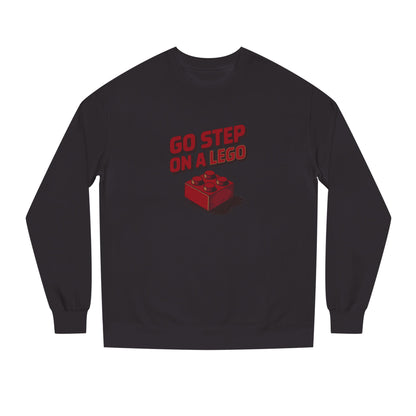 Go Step on a LEGO — Red Plastic Brick Retro Sweatshirt (Dark)
