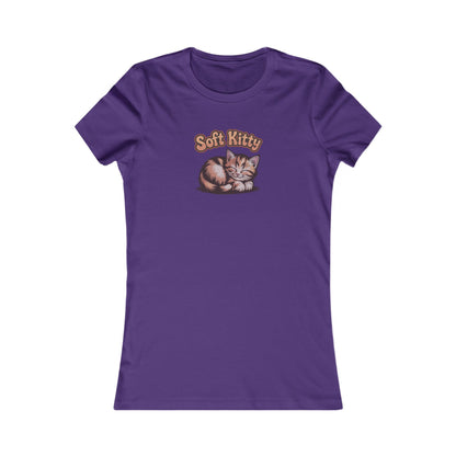 Soft Kitty Sick-Day Lullaby — Big Bang Theory Retro Women's Tee (Dark)