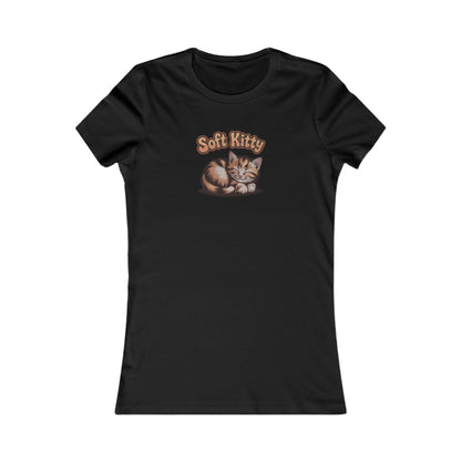 Soft Kitty Sick-Day Lullaby — Big Bang Theory Retro Women's Tee (Dark)