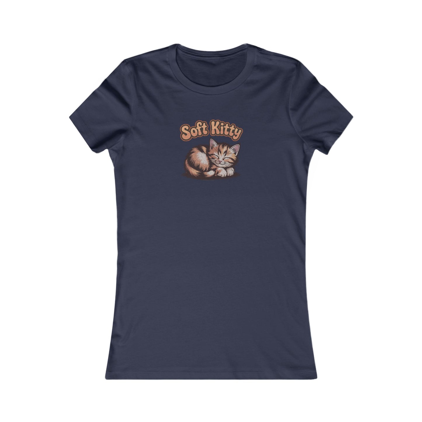 Soft Kitty Sick-Day Lullaby — Big Bang Theory Retro Women's Tee (Dark)