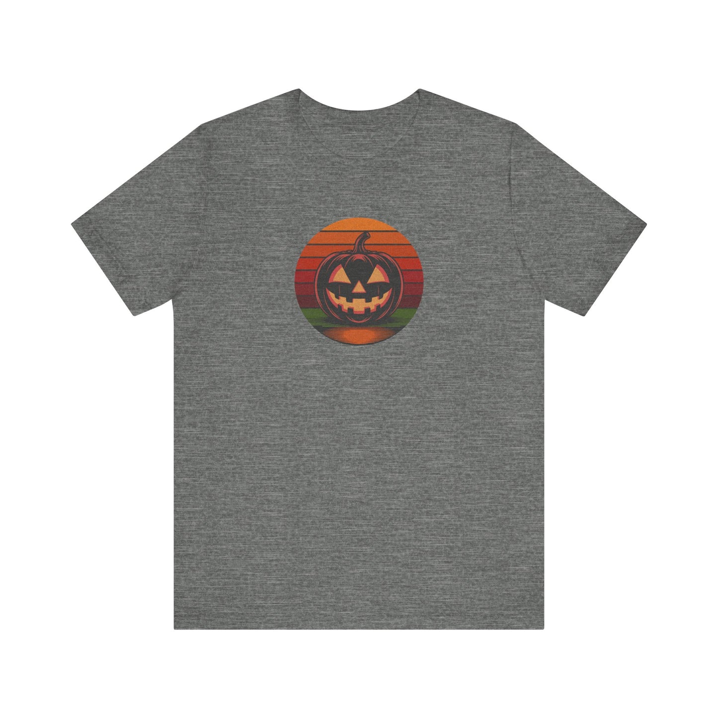 Retro Jack: Bold Grin — Halloween Sunset Tee (Light)