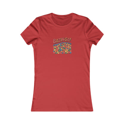 Bazinga! Ball Pit — Big Bang Theory Retro Women's Tee (Light)