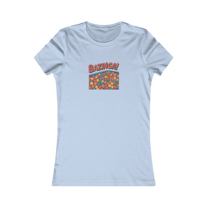 Bazinga! Ball Pit — Big Bang Theory Retro Women's Tee (Light)