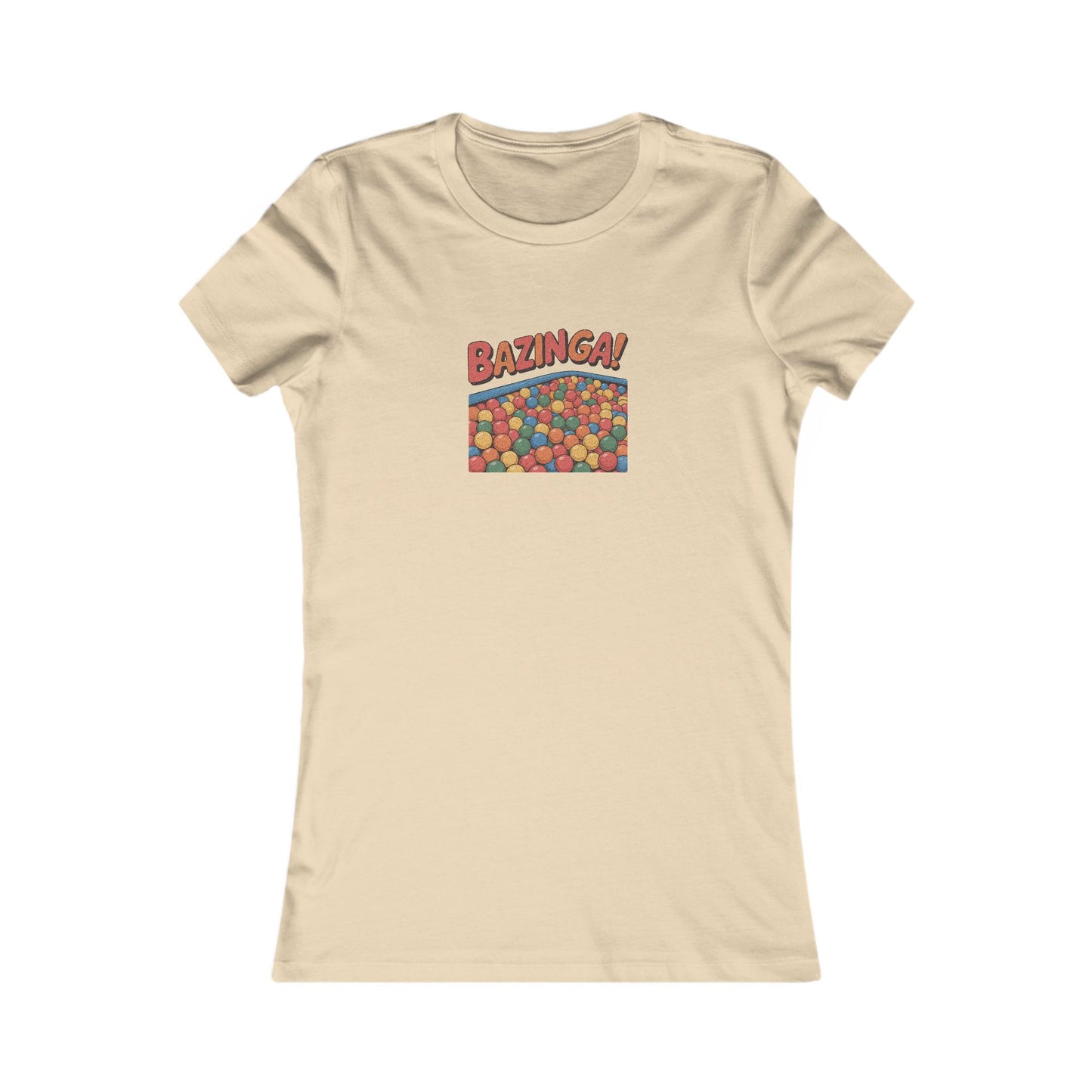 Bazinga! Ball Pit — Big Bang Theory Retro Women's Tee (Light)